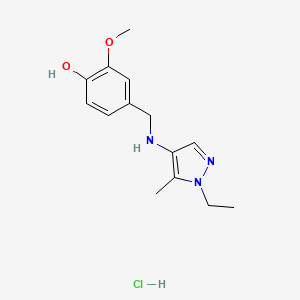 4-[[(1-Ethyl-5-methylpyrazol-4-yl)amino]methyl]-2-methoxyphenol;hydrochloride