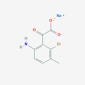 Sodium 2-(6-amino-2-bromo-3-methylphenyl)-2-oxoacetate