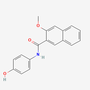 molecular formula C18H15NO3 B1221884 N-(4-羟基苯基)-3-甲氧基-2-萘甲酰胺 
