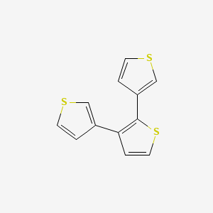 molecular formula C12H8S3 B1221885 2,3-di(thiophen-3-yl)thiophene 