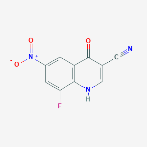 3-Quinolinecarbonitrile, 8-fluoro-4-hydroxy-6-nitro-