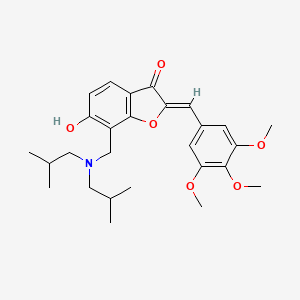 (2Z)-7-{[bis(2-methylpropyl)amino]methyl}-6-hydroxy-2-(3,4,5-trimethoxybenzylidene)-1-benzofuran-3(2H)-one