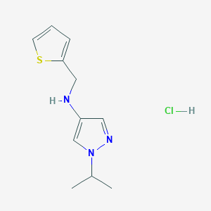 molecular formula C11H16ClN3S B12218892 1-isopropyl-N-(2-thienylmethyl)-1H-pyrazol-4-amine 