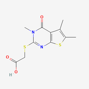 (3,5,6-Trimethyl-4-oxo-3,4-dihydro-thieno[2,3-d] pyrimidin-2-ylsulfanyl)-acetic acid