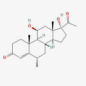 molecular formula C22H32O4 B1221892 6alpha-Methyl-21-desoxycortisol CAS No. 7055-53-0