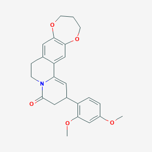 2-(2,4-dimethoxyphenyl)-2,3,6,7,11,12-hexahydro-4H,10H-[1,4]dioxepino[2,3-g]pyrido[2,1-a]isoquinolin-4-one