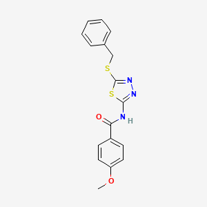 N-[5-(benzylsulfanyl)-1,3,4-thiadiazol-2-yl]-4-methoxybenzamide