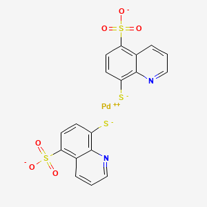 molecular formula C18H10N2O6PdS4-2 B1221903 Palladium 5-sulfomercaptoquinoline CAS No. 15977-94-3