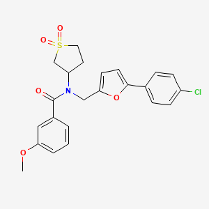 N-{[5-(4-chlorophenyl)furan-2-yl]methyl}-N-(1,1-dioxidotetrahydrothiophen-3-yl)-3-methoxybenzamide