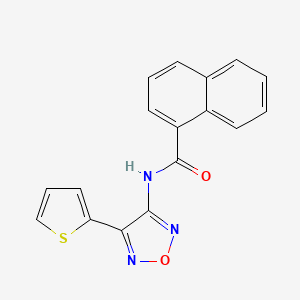 molecular formula C17H11N3O2S B12219083 N-[4-(thiophen-2-yl)-1,2,5-oxadiazol-3-yl]naphthalene-1-carboxamide 