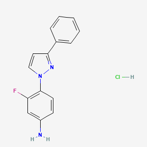 3-Fluoro-4-(3-phenyl-1H-pyrazol-1-yl)aniline hydrochloride