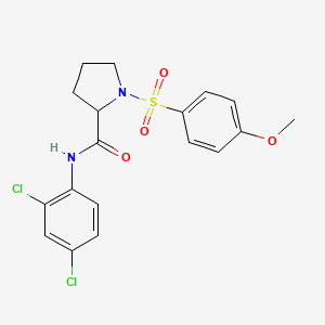 molecular formula C18H18Cl2N2O4S B12219164 N-(2,4-dichlorophenyl)-1-[(4-methoxyphenyl)sulfonyl]prolinamide 