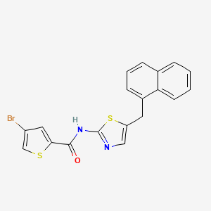 4-bromo-N-[5-(naphthalen-1-ylmethyl)-1,3-thiazol-2-yl]thiophene-2-carboxamide