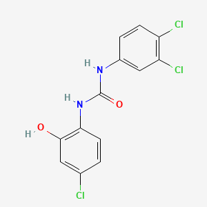 molecular formula C13H9Cl3N2O2 B1221919 1-(4-氯-2-羟基苯基)-3-(3,4-二氯苯基)脲 CAS No. 63348-26-5