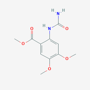 molecular formula C11H14N2O5 B12219208 Methyl 2-(carbamoylamino)-4,5-dimethoxybenzoate 