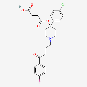 molecular formula C25H27ClFNO5 B1221924 半乳酸盐氟哌啶醇 CAS No. 87425-73-8