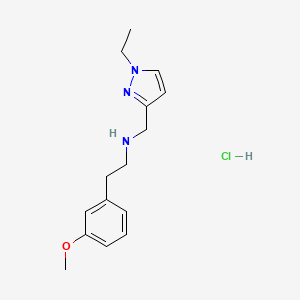 N-[(1-ethylpyrazol-3-yl)methyl]-2-(3-methoxyphenyl)ethanamine;hydrochloride