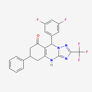 9-(3,5-difluorophenyl)-6-phenyl-2-(trifluoromethyl)-5,6,7,9-tetrahydro[1,2,4]triazolo[5,1-b]quinazolin-8(4H)-one