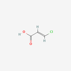 molecular formula C3H3ClO2 B1221928 反式-3-氯丙烯酸 CAS No. 625-40-1