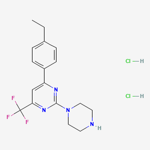 4-(4-Ethylphenyl)-2-piperazin-1-YL-6-(trifluoromethyl)pyrimidine