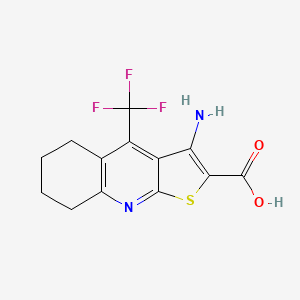 3-Amino-4-(trifluoromethyl)-5,6,7,8-tetrahydrothiopheno[2,3-b]quinoline-2-carb oxylic acid