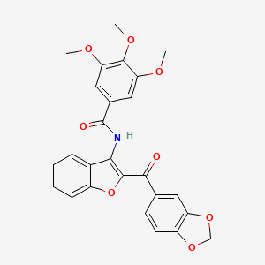 N-[2-(1,3-benzodioxol-5-ylcarbonyl)-1-benzofuran-3-yl]-3,4,5-trimethoxybenzamide