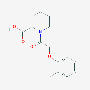 molecular formula C15H19NO4 B12219352 1-[2-(2-Methylphenoxy)acetyl]piperidine-2-carboxylic acid 