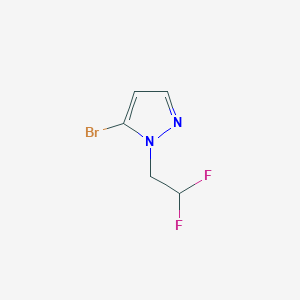 molecular formula C5H5BrF2N2 B12219355 5-Bromo-1-(2,2-difluoroethyl)-1H-pyrazole 