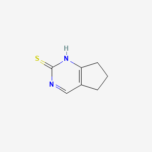 molecular formula C7H8N2S B12219428 6,7-Dihydro-5H-cyclopenta[d]pyrimidine-2-thiol 