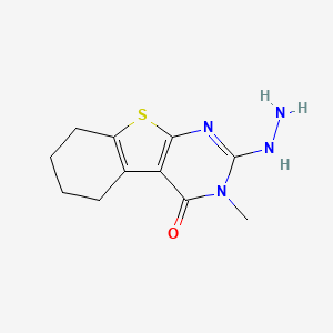 2-Hydrazino-3-methyl-3,5,6,7,8-pentahydrobenzo[b]thiopheno[2,3-d]pyrimidin-4-o ne