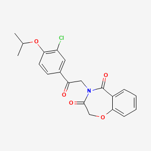 molecular formula C20H18ClNO5 B12219486 4-{2-[3-chloro-4-(propan-2-yloxy)phenyl]-2-oxoethyl}-1,4-benzoxazepine-3,5(2H,4H)-dione 