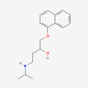 molecular formula C17H23NO2 B1221949 4-((1-Methylethyl)amino)-1-(1-naphthalenyloxy)-2-butanol CAS No. 57281-37-5
