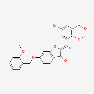 (2Z)-2-[(6-bromo-4H-1,3-benzodioxin-8-yl)methylidene]-6-[(2-methoxybenzyl)oxy]-1-benzofuran-3(2H)-one