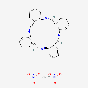 molecular formula C28H20CuN6O6 B1221956 Copper tetrabenzo(b,f,j,n)-1,5,9,13-tetraazacyclohexadecine CAS No. 51890-18-7