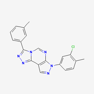 molecular formula C20H15ClN6 B12219563 7-(3-chloro-4-methylphenyl)-3-(3-methylphenyl)-7H-pyrazolo[4,3-e][1,2,4]triazolo[4,3-c]pyrimidine 