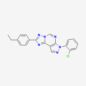 molecular formula C20H15ClN6 B12219575 7-(2-chlorophenyl)-2-(4-ethylphenyl)-7H-pyrazolo[4,3-e][1,2,4]triazolo[1,5-c]pyrimidine 