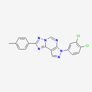 3-(3,4-Dichlorophenyl)-8-(4-methylphenyl)-6-hydropyrazolo[5,4-d]1,2,4-triazolo [1,5-e]pyrimidine