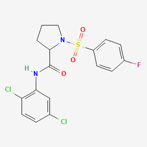 N-(2,5-dichlorophenyl)-1-[(4-fluorophenyl)sulfonyl]prolinamide