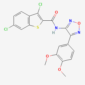 3,6-dichloro-N-[4-(3,4-dimethoxyphenyl)-1,2,5-oxadiazol-3-yl]-1-benzothiophene-2-carboxamide