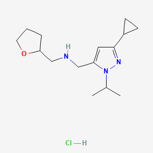 1-(3-cyclopropyl-1-isopropyl-1H-pyrazol-5-yl)-N-(tetrahydrofuran-2-ylmethyl)methanamine