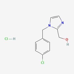 molecular formula C11H12Cl2N2O B12219670 (1-(4-Chlorobenzyl)-1H-imidazol-2-yl)methanol hydrochloride 