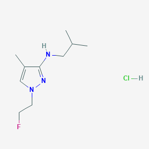 molecular formula C10H19ClFN3 B12219717 1-(2-fluoroethyl)-N-isobutyl-4-methyl-1H-pyrazol-3-amine 