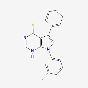 7-(3-methylphenyl)-5-phenyl-7H-pyrrolo[2,3-d]pyrimidine-4-thiol