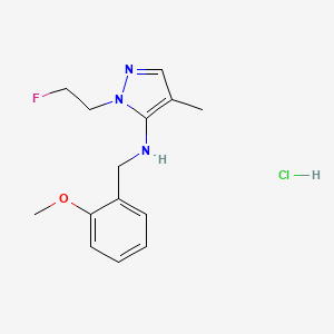 molecular formula C14H19ClFN3O B12219744 2-(2-fluoroethyl)-N-[(2-methoxyphenyl)methyl]-4-methylpyrazol-3-amine;hydrochloride 