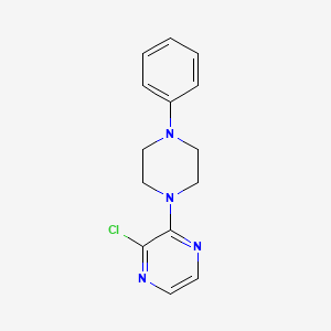 molecular formula C14H15ClN4 B12219764 2-Chloro-3-(4-phenylpiperazin-1-yl)pyrazine 