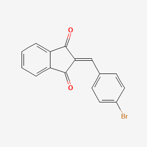 molecular formula C16H9BrO2 B12219772 1H-Indene-1,3(2H)-dione, 2-[(4-bromophenyl)methylene]- CAS No. 961-20-6