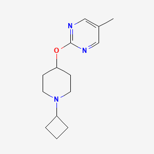 molecular formula C14H21N3O B12219788 2-[(1-Cyclobutylpiperidin-4-yl)oxy]-5-methylpyrimidine 