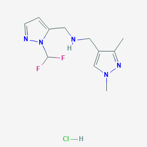 1-[1-(difluoromethyl)-1H-pyrazol-5-yl]-N-[(1,3-dimethyl-1H-pyrazol-4-yl)methyl]methanamine