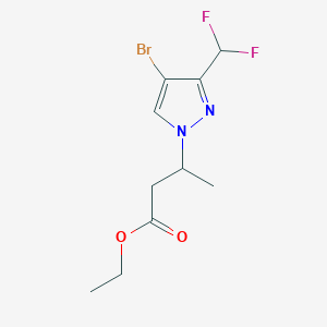 Ethyl 3-[4-bromo-3-(difluoromethyl)-1H-pyrazol-1-yl]butanoate