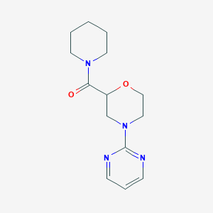 molecular formula C14H20N4O2 B12219826 2-(Piperidine-1-carbonyl)-4-(pyrimidin-2-yl)morpholine 